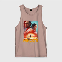 Майка мужская хлопок FAR CRY 6 ФАР КРАЙ 6 ПОСТЕР, цвет: пыльно-розовый