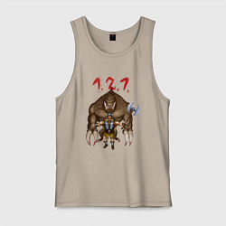 Майка мужская хлопок Разнос на 121, цвет: миндальный