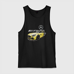 Майка мужская хлопок Mercedes V8 BITURBO AMG Motorsport, цвет: черный
