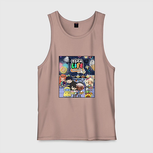 Мужская майка Toca Boca Тока Бока Poster / Пыльно-розовый – фото 1