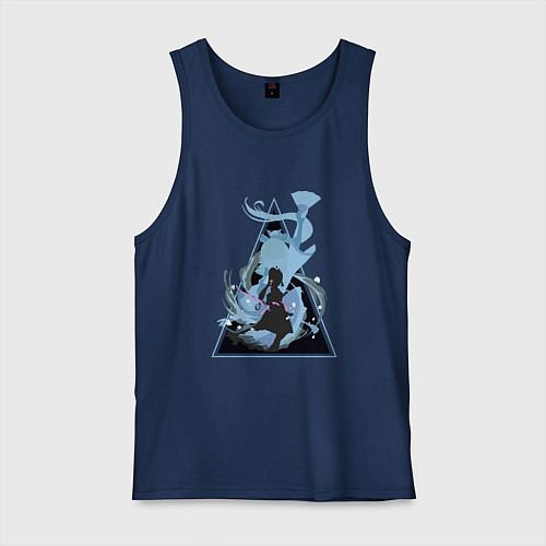 Мужская майка Genshin Impact AyakaАяка / Тёмно-синий – фото 1