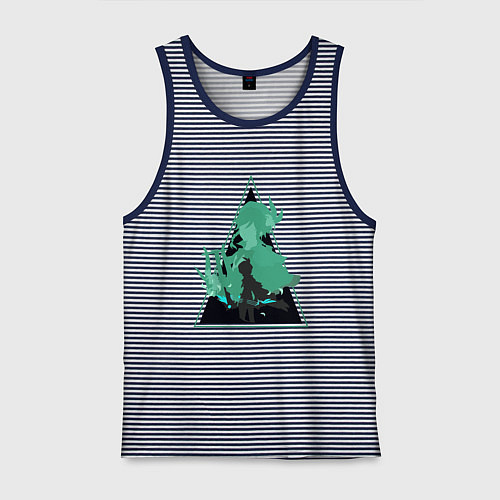 Мужская майка Genshin Impact VentiВенти / Синяя тельняшка – фото 1