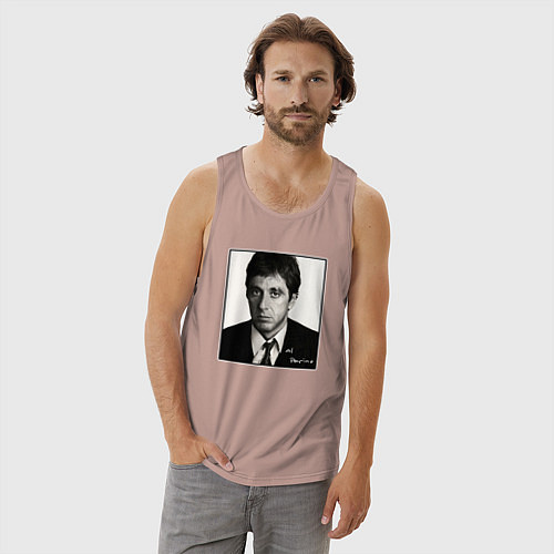 Мужская майка Аль Пачино Al Pacino / Пыльно-розовый – фото 3
