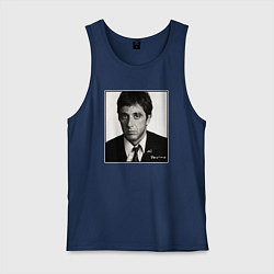 Майка мужская хлопок Аль Пачино Al Pacino, цвет: тёмно-синий