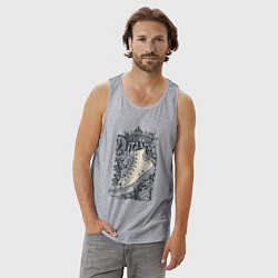 Майка мужская хлопок Винтажные кеды, цвет: меланж — фото 2