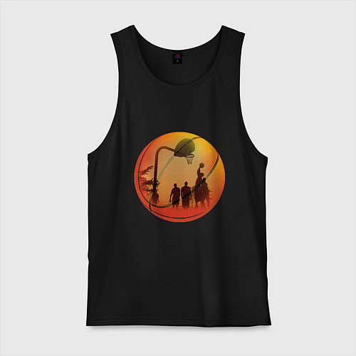 Мужская майка Баскетбол навсегда / Черный – фото 1