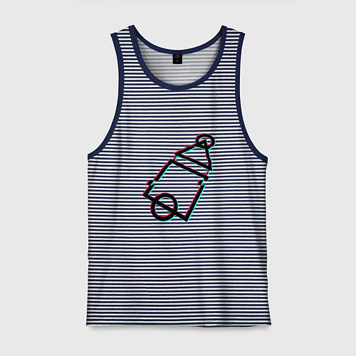 Мужская майка Logo Squid Game / Синяя тельняшка – фото 1