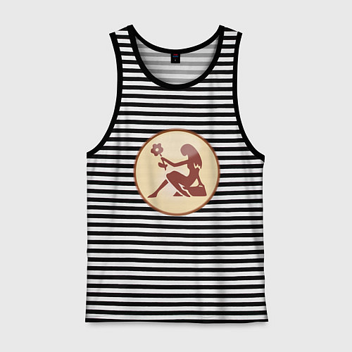 Мужская майка Дева бежевая зз / Черная тельняшка – фото 1