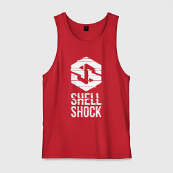 Майка мужская хлопок SHLSHK Glitched Logo Collection, цвет: красный