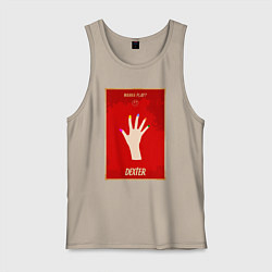 Майка мужская хлопок Dexter wanna play, цвет: миндальный