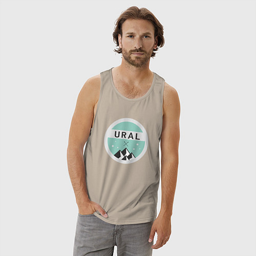 Мужская майка УРАЛ 01 / Миндальный – фото 3
