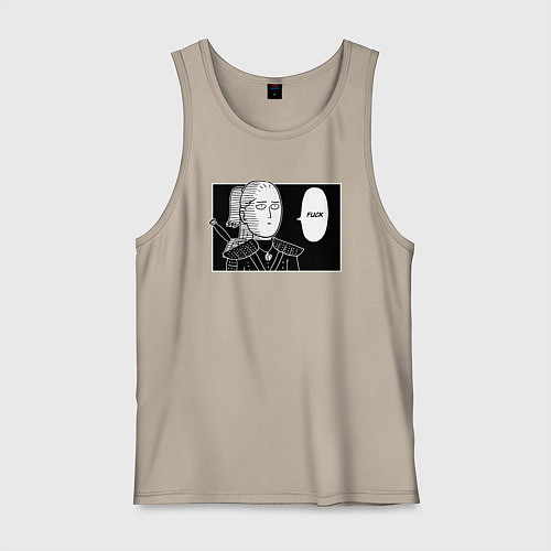 Мужская майка Любимое слово Геральта FUCK / Миндальный – фото 1