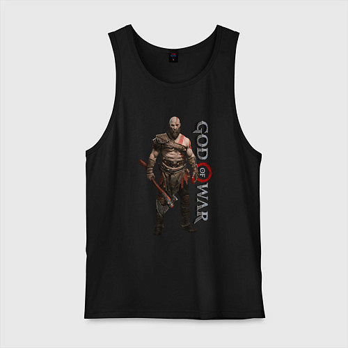 Мужская майка КРАТОС, БОГ ВОЙНЫ GOD OF WAR / Черный – фото 1