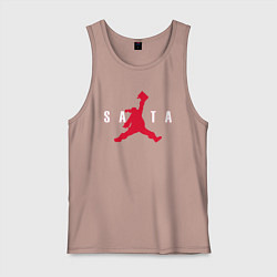 Майка мужская хлопок AIR SANTA - ЭЙР САНТА, цвет: пыльно-розовый