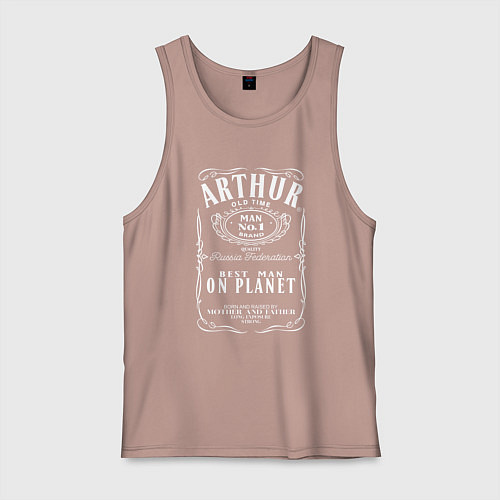 Мужская майка АРТУР в стиле ДЖЕК ДЭНИЭЛС / Пыльно-розовый – фото 1