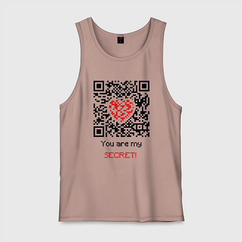 Мужская майка QR-Love / Пыльно-розовый – фото 1