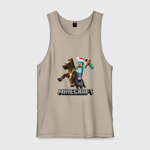 Мужская майка MINECRAFT НОВЫЙ ГОД 2022 МАЙНКРАФТ / Миндальный – фото 1