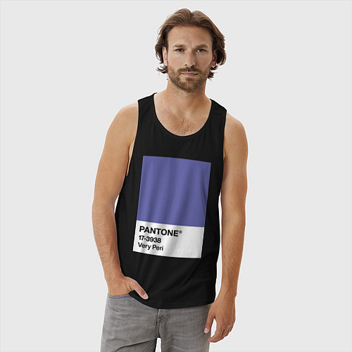 Мужская майка Цвет Pantone 2022 года - Very Peri / Черный – фото 3