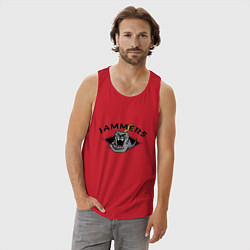 Майка мужская хлопок Jamestown Jammers - baseball team, цвет: красный — фото 2
