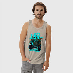 Майка мужская хлопок Авто чемпион дорог, цвет: миндальный — фото 2