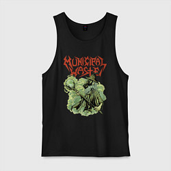 Майка мужская хлопок Municipal Waste - environmental disaster, цвет: черный