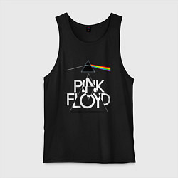 Майка мужская хлопок PINK FLOYD LOGO ПИНК ФЛОЙД, цвет: черный