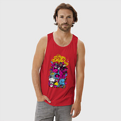 Майка мужская хлопок Happy Birthday to you!, цвет: красный — фото 2