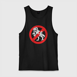 Майка мужская хлопок Анти Пивозавр, цвет: черный