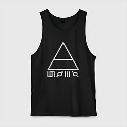 Майка мужская хлопок 30 Seconds to Mars - Logo, цвет: черный