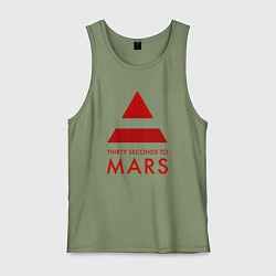 Майка мужская хлопок 30 Seconds to Mars - Рок, цвет: авокадо