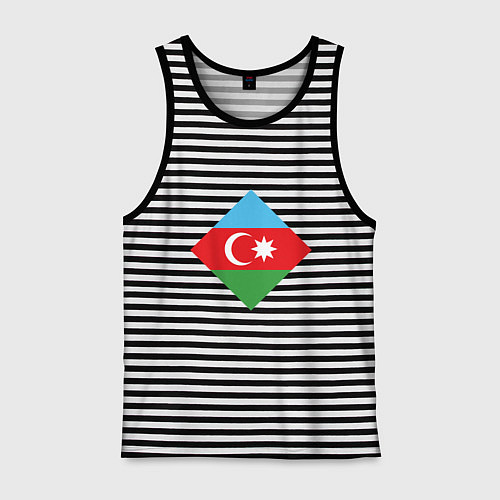 Мужская майка Flag Azerbaijan / Черная тельняшка – фото 1