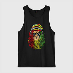 Майка мужская хлопок Rasta lioN, цвет: черный