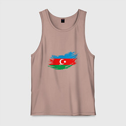 Майка мужская хлопок Флаг - Азербайджан, цвет: пыльно-розовый