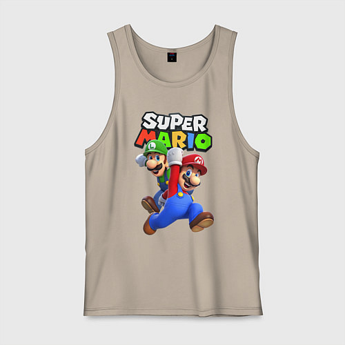 Мужская майка Луиджи и Марио / Миндальный – фото 1