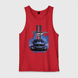 Майка мужская хлопок Mustang - лучший среди равных!, цвет: красный