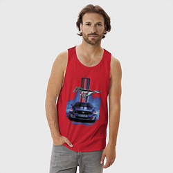 Майка мужская хлопок Mustang - лучший среди равных!, цвет: красный — фото 2