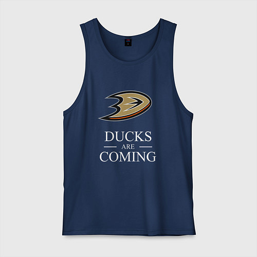 Мужская майка Ducks Are Coming, Анахайм Дакс, Anaheim Ducks / Тёмно-синий – фото 1