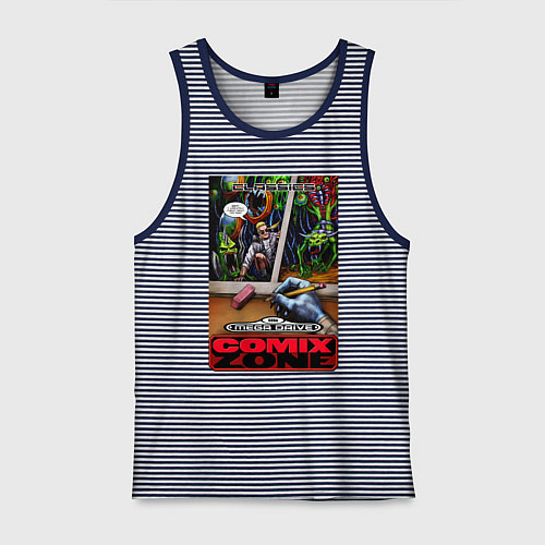 Мужская майка Sega Classics / Синяя тельняшка – фото 1