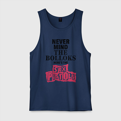 Мужская майка SEX PISTOLS СЕКС ПИСТОЛС / Тёмно-синий – фото 1