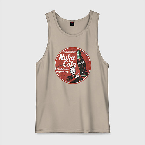 Мужская майка Nuka Cola Ice Cold Retro / Миндальный – фото 1