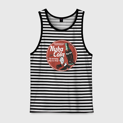 Мужская майка Nuka Cola Ice Cold Retro / Черная тельняшка – фото 1