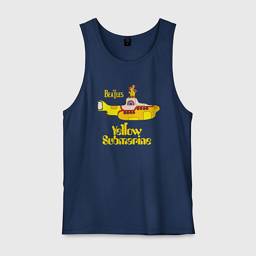 Мужская майка On a Yellow Submarine / Тёмно-синий – фото 1