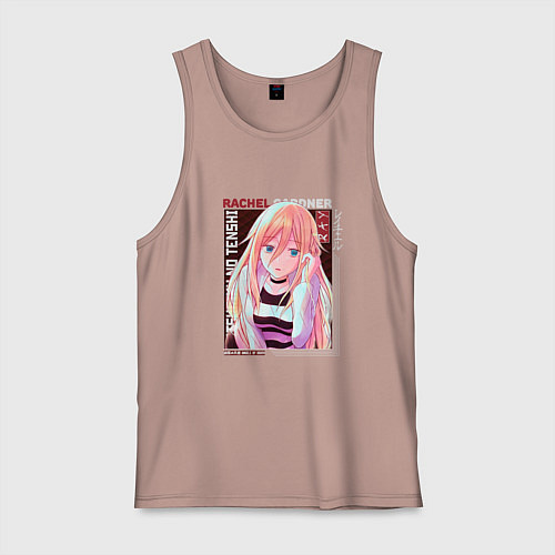 Мужская майка Ангел кровопролития Satsuriku no Tenshi, Рэйчел Га / Пыльно-розовый – фото 1
