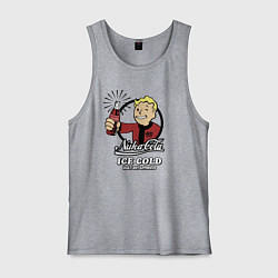 Майка мужская хлопок Fallout Nuka Cola Vault Boy Approved, цвет: меланж