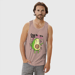 Майка мужская хлопок Она украла мое сердце парные, цвет: пыльно-розовый — фото 2