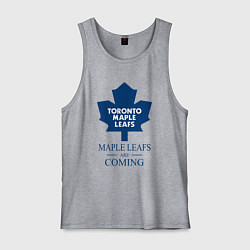Майка мужская хлопок Toronto Maple Leafs are coming Торонто Мейпл Лифс, цвет: меланж