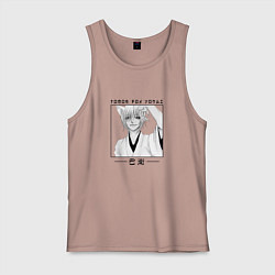 Майка мужская хлопок Kamisama Hajimemashita, Томоэ лис ёкай, цвет: пыльно-розовый