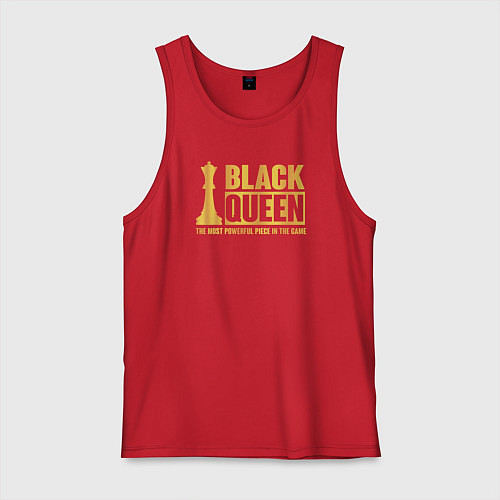 Мужская майка Чёрная Королева самая сильная фигура в игре / Красный – фото 1