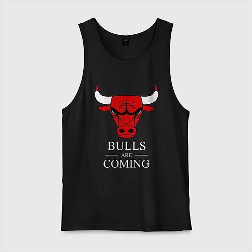 Мужская майка Chicago Bulls are coming Чикаго Буллз / Черный – фото 1