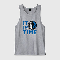 Майка мужская хлопок It Is Dallas Mavericks Time Даллас Мэверикс, цвет: меланж
